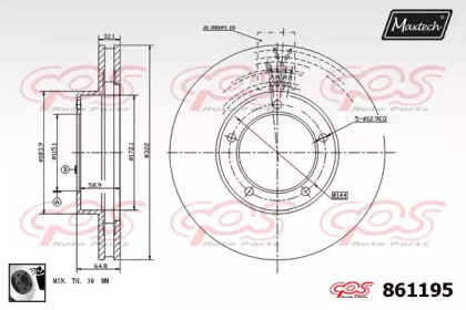 Тормозной диск MAXTECH 861195.0060