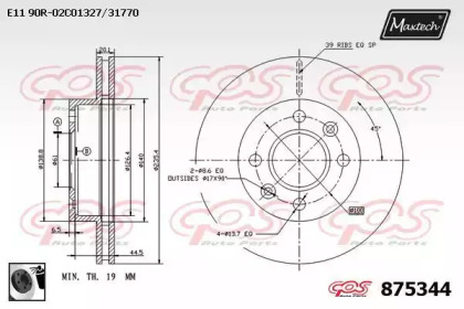 Тормозной диск MAXTECH 875344.0060