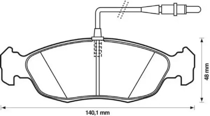 Комплект тормозных колодок JURID 571509J-AS