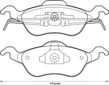 Комплект тормозных колодок JURID 571967D