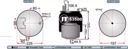 Баллон пневматической рессоры JURATEK JAA53501