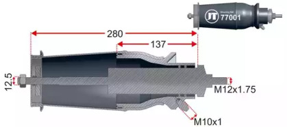 Баллон пневматической рессоры JURATEK JAM77001