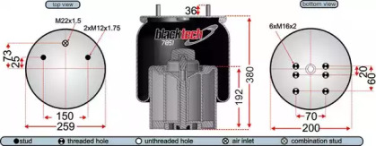 Баллон пневматической рессоры JURATEK RML7051CP1