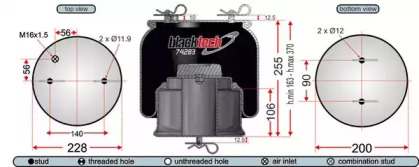 Баллон пневматической рессоры JURATEK RML74283C