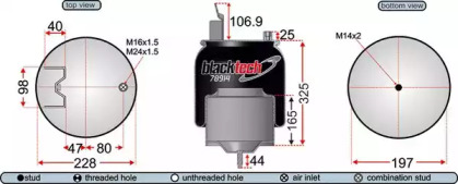 Баллон пневматической рессоры JURATEK RML78914C