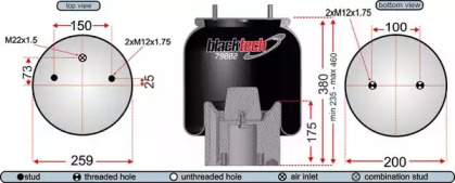 Баллон пневматической рессоры JURATEK RML79002A8CP