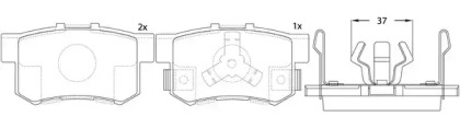 Комплект тормозных колодок FIT FP1086