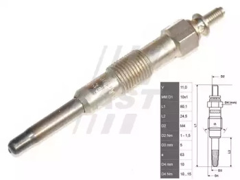 Свеча накаливания FAST FT82727