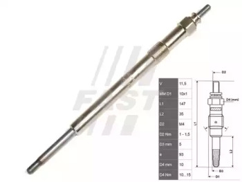 Свеча накаливания FAST FT82736