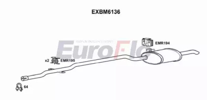 Амортизатор EuroFlo EXBM6136