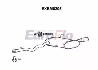 Амортизатор EuroFlo EXBM6205