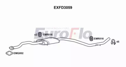 Амортизатор EuroFlo EXFD3059