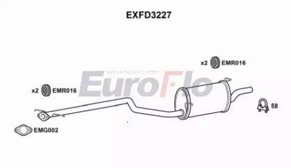 Амортизатор EuroFlo EXFD3227