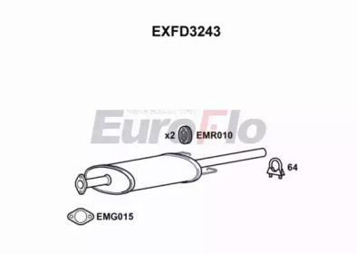 Амортизатор EuroFlo EXFD3243