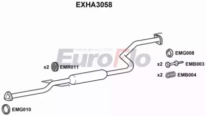 Амортизатор EuroFlo EXHA3058