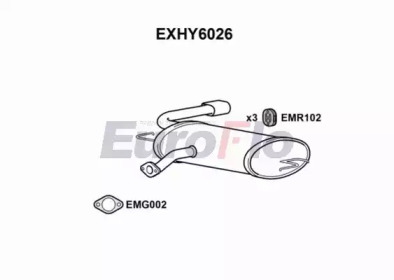 Амортизатор EuroFlo EXHY6026