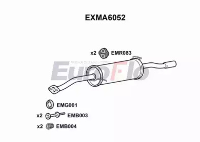 Амортизатор EuroFlo EXMA6052