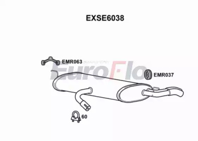 Амортизатор EuroFlo EXSE6038