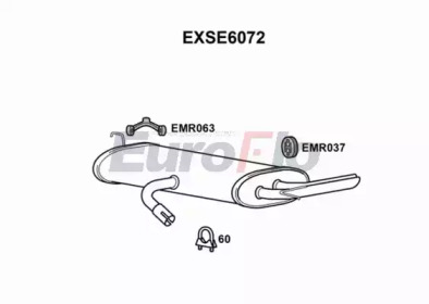 Амортизатор EuroFlo EXSE6072