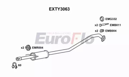 Амортизатор EuroFlo EXTY3063