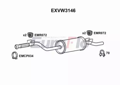 Амортизатор EuroFlo EXVW3146