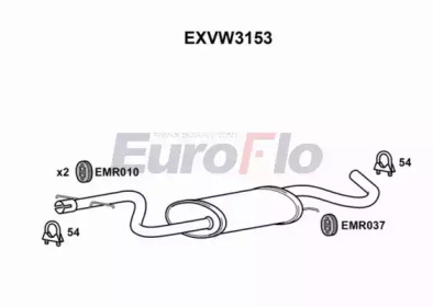 Амортизатор EuroFlo EXVW3153