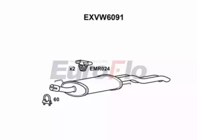 Амортизатор EuroFlo EXVW6091