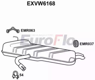 Амортизатор EuroFlo EXVW6168