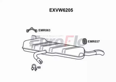 Амортизатор EuroFlo EXVW6205