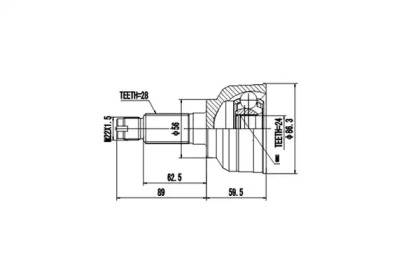 Шарнирный комплект AYWIPARTS AW1510006