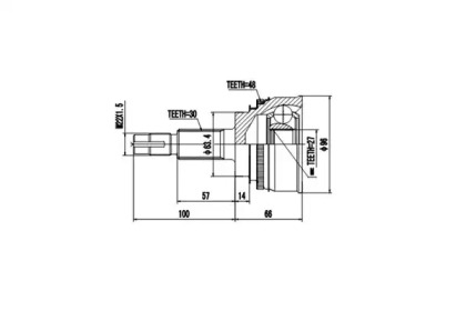 Шарнирный комплект AYWIPARTS AW1510033A