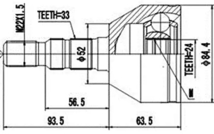 Шарнирный комплект AYWIPARTS AW1510073