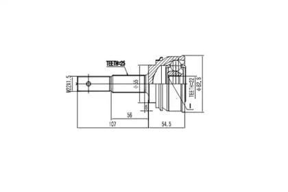 Шарнирный комплект AYWIPARTS AW1510095A