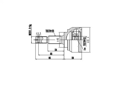 Шарнирный комплект AYWIPARTS AW1510114