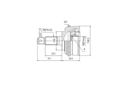 Шарнирный комплект AYWIPARTS AW1510121A