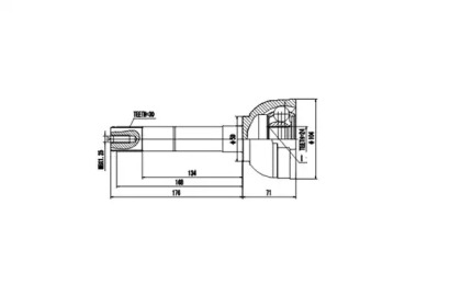 Шарнирный комплект AYWIPARTS AW1510145