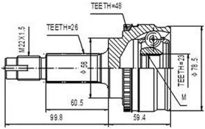 Шарнирный комплект AYWIPARTS AW1510151A