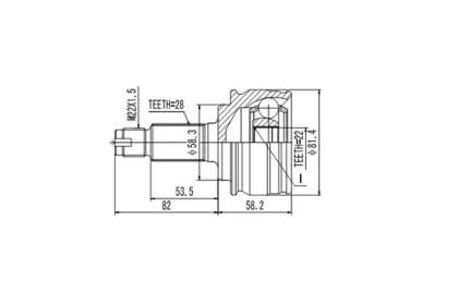 Шарнирный комплект AYWIPARTS AW1510161