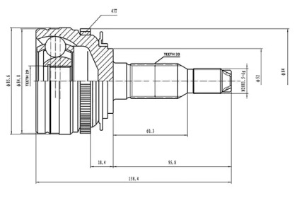 Шарнирный комплект AYWIPARTS AW1510174A