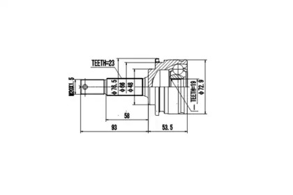 Шарнирный комплект AYWIPARTS AW1510179