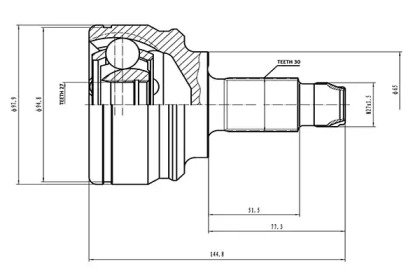 Шарнирный комплект AYWIPARTS AW1510191