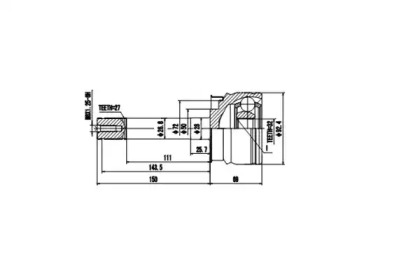 Шарнирный комплект AYWIPARTS AW1510192