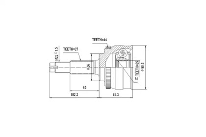 Шарнирный комплект AYWIPARTS AW1510197A