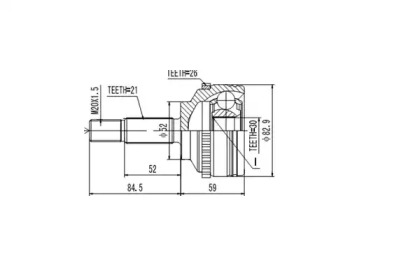 Шарнирный комплект AYWIPARTS AW1510205A