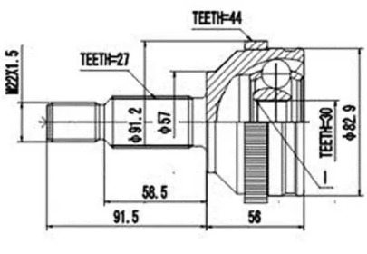 Шарнирный комплект AYWIPARTS AW1510697A