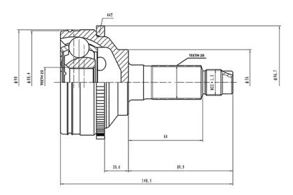 Шарнирный комплект AYWIPARTS AW1510764A