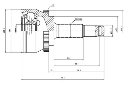 Шарнирный комплект AYWIPARTS AW1510787A