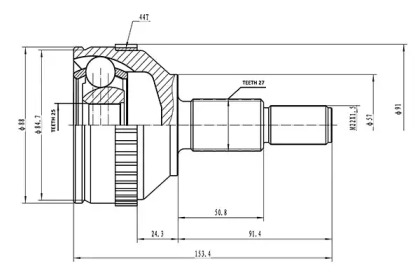 Шарнирный комплект AYWIPARTS AW1511009A