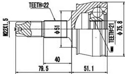 Шарнирный комплект AYWIPARTS AW1511112