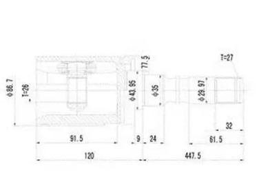 Шарнирный комплект AYWIPARTS AW1520287